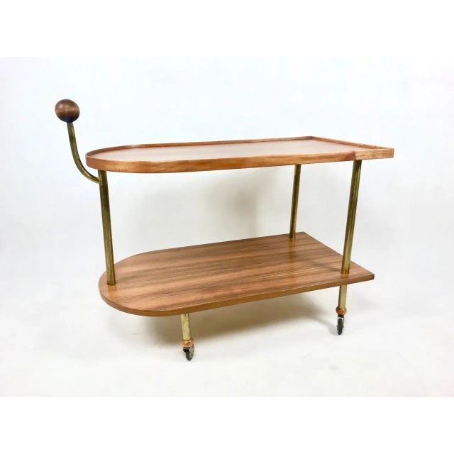Art Deco Walnut Trolley Bar, 1930s For Sale - Image 6 of 11