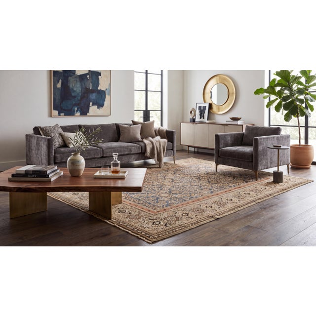 An exceptional 19th-century Antique Malayer rug featuring an intricate, all-over botanical design framed by classic...