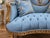 1920 French Artisan Louis XVI Gold Beech Velvet Settee For Sale - Image 4 of 11