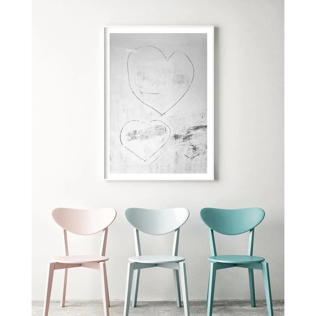 Paper Contemporary Minimalist 'Modern Love' Hearts Print, Neutral Black and White Abstract Art, Large 30 X 45" Fine Art Photography Print For Sale - Image 7 of 9