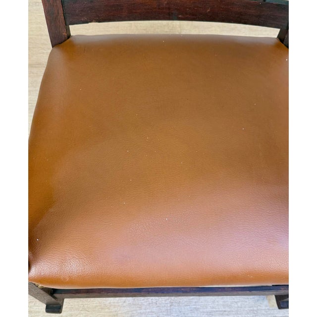 Antique Arts & Crafts Quartersawn Oak Rocking Chair For Sale - Image 13 of 15