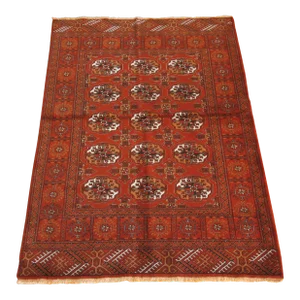 1990s Hand Knotted Vintage Floor Rug -5' 5'' X 3' 9''