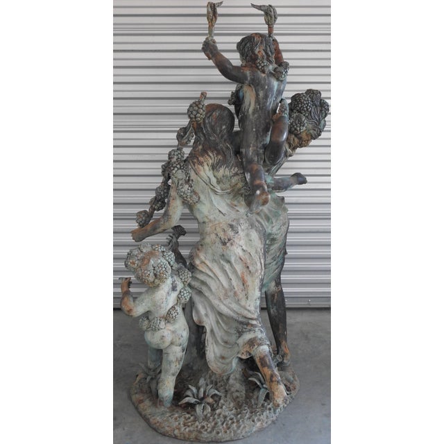 Metal Art Deco Italian Bronze With Women and Children For Sale - Image 7 of 11