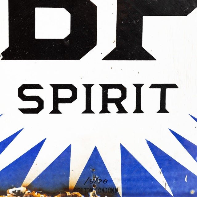 20th Century Motor Bp Spirit Enamel Advertising Sign For Sale - Image 4 of 11