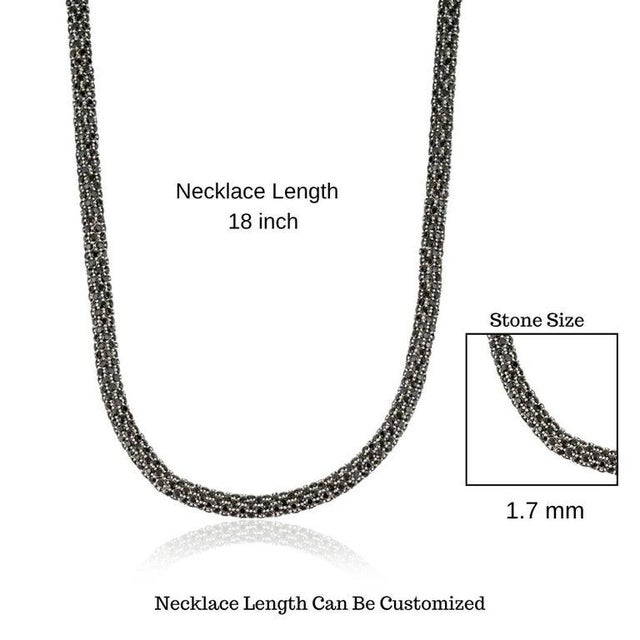 49.9 CTW Sterling Silver Midnight Blue Sapphire Statement Necklace For Sale - Image 9 of 11