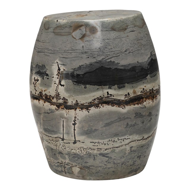 Organic Modern Horizon Stone Drum Table For Sale