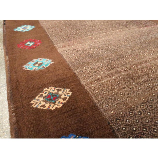 Rustic Galerie Shabab Collection Mid-20th Century Turkish Anatolian Gallery Carpet For Sale - Image 3 of 7