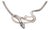 Sterling Silver Coiled Snake Chain Necklace With Peridot Gemstone For Sale