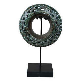 Benin Bronze Bangle on Stand For Sale