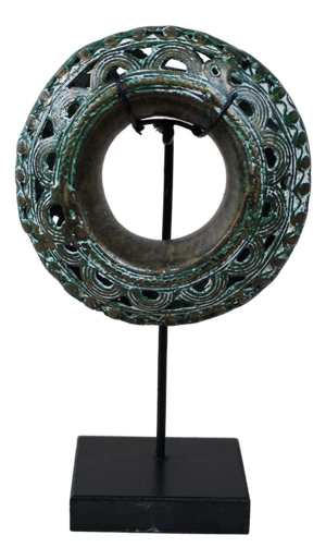 Benin Bronze Bangle on Stand