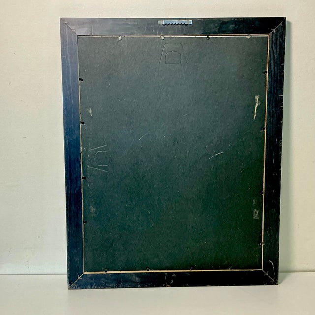 1980s Vintage Italian Boho Chic Cityscape Canal With Red Gondola at Dock Framed Photography For Sale - Image 18 of 18