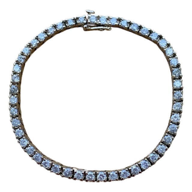 Ladies 14k Gold Diamond Tennis Bracelet 7in. (4.0 Ct.) For Sale