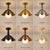 Handmade Brass Flower Flush Mount Light, Brass Ceiling Light, Vintage Floral Ceiling Fixture, Milk Glass Globe Lamp for Bedroom Hallway For Sale - Image 6 of 12