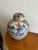 Art Nouveau Vintage Blue and Gold Porcelain Urns With Equestrian Hunt Scene (A Pair) For Sale - Image 3 of 9