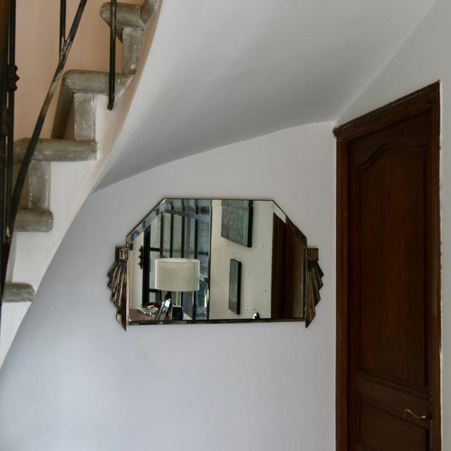 Vintage French Beveled Mirror, 1930s For Sale - Image 6 of 15