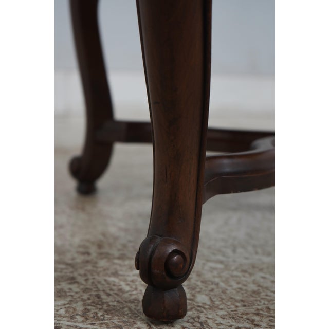 Pair Baker French Louis XIV Style Upholstered Chairs For Sale - Image 11 of 12