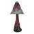 c.1997 Signed French Artist Michelle Luzoro Art Nouveau Glass Set Vase and Lamp Topper For Sale