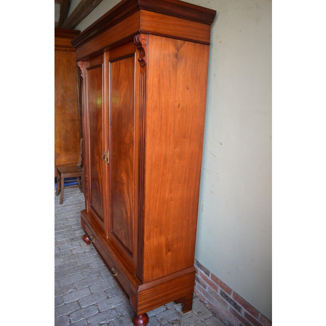 Brown Antique Cabinet in Mahogany For Sale - Image 8 of 10