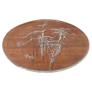 Large Mid-Century Finnish Glass Plate by Kaija Aarikka for Humppila For Sale