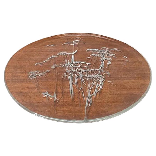 Large Mid-Century Finnish Glass Plate by Kaija Aarikka for Humppila For Sale