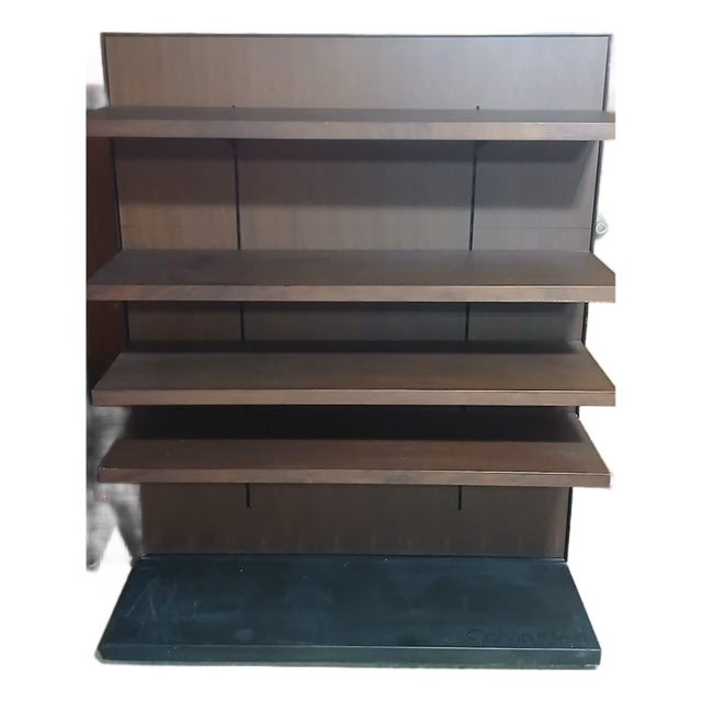 Calvin Klein Solid Wood Display – 2-Piece Adjustable Unit on Casters For Sale