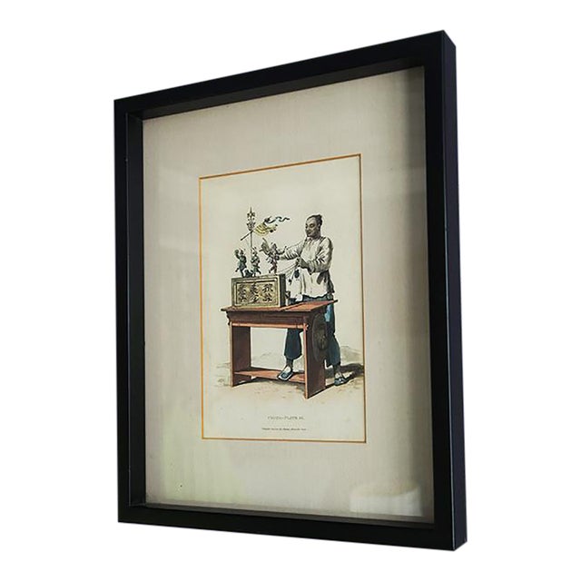 Early 20th Century Framed Chinese Lithograph For Sale