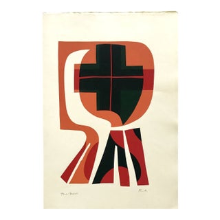 Ronald King Signed Screenprint Hoost 1967 For Sale