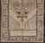 Mid 20th Century Geometric Tribal Vintage Turkish Oushak Rug in Brown Cream Light Blue and Tan For Sale In Atlanta - Image 6 of 13