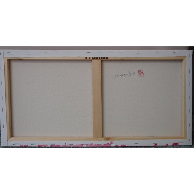 2020s Sean Wu Original Oil Painting, Sheep Resting on Green Pasture For Sale - Image 5 of 5