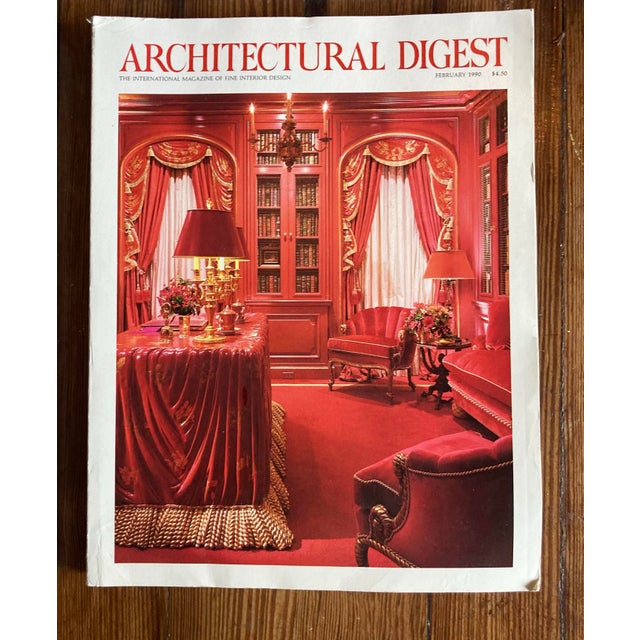 1990s Lot of 4 Vintage Architectural Digest Magazines From 1990. For Sale - Image 5 of 6