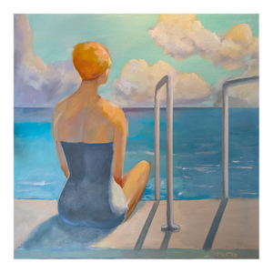 Meditations 36x36" Oil on Canvas, Summer Water Scene