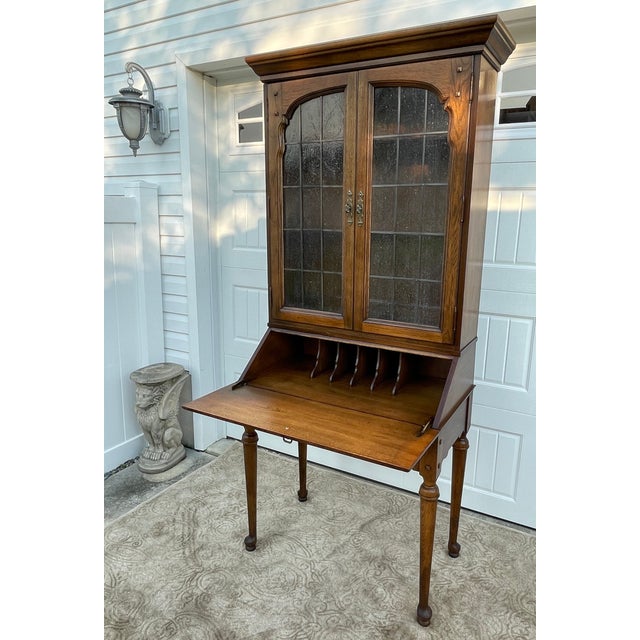 Vintage Thomasville French Country Secretary Desk W/Seeded Glass Chairish