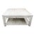 1990s Asian White Wash Square Coffee Table For Sale