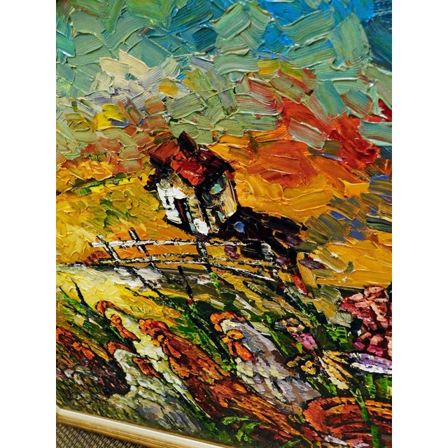 Maya Eventov "Untitled" Rooster Original Acrylic on Canvas H.Signed For Sale - Image 10 of 14