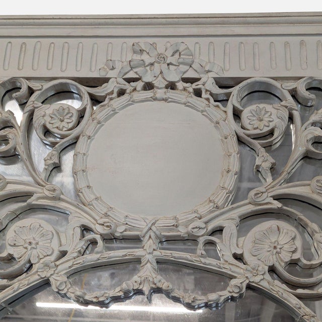 Wood Monumental European Antique Carved Mirror For Sale - Image 7 of 7