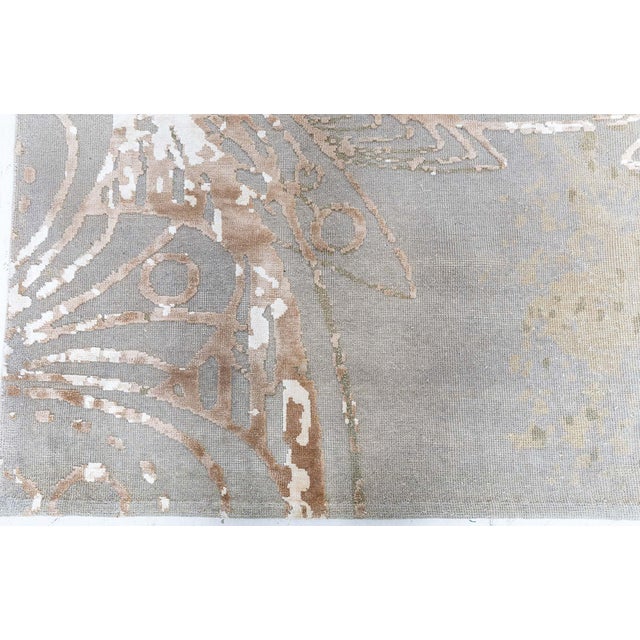 Abstract Modern Rug in Banana Silk & Wool by Doris Leslie Blau For Sale - Image 10 of 10