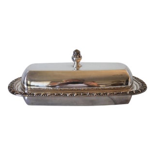 Vintage Onida Silverplate Lidded Butter Dish For Sale