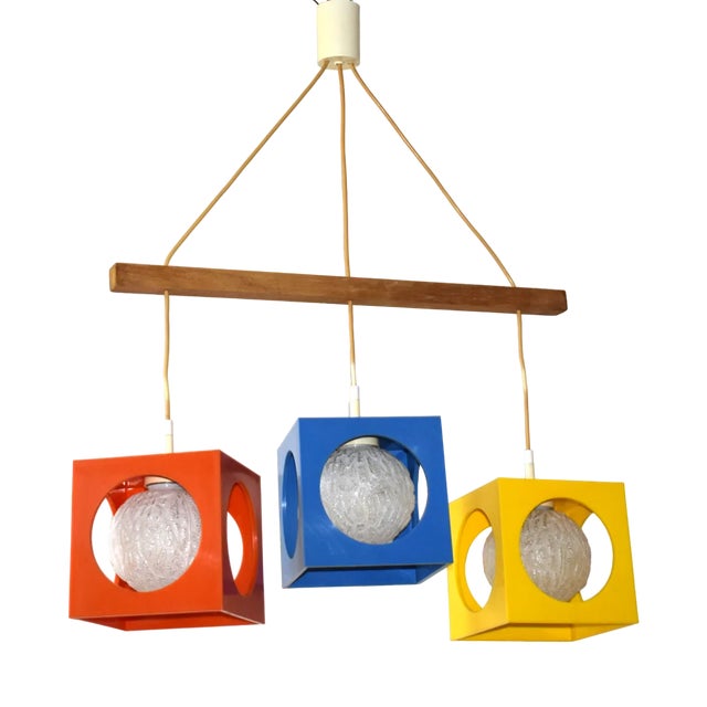3 Cube Mod. 4022 Hanging Lamp by Richard Essig for Besigheim, 1970s For Sale