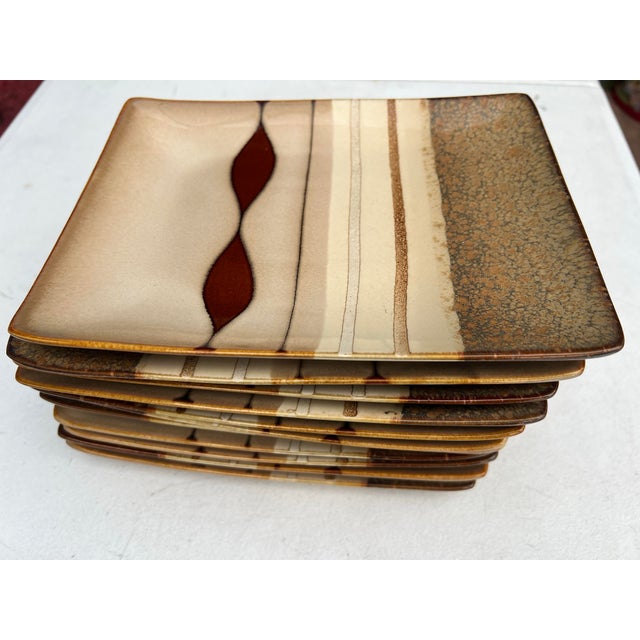 11- Rectanglar plates. Sango Prelude is a discontinued stoneware dinnerware line featuring a modern reactive glaze and...