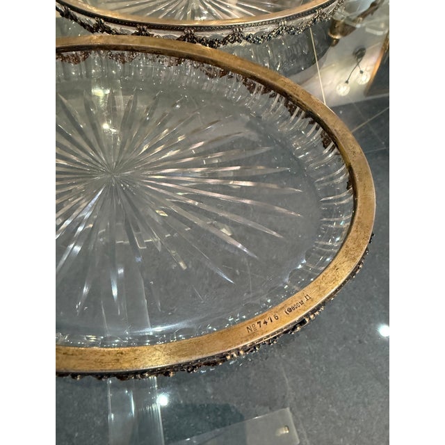 Late 19th Century Cut Crystal Dishes with 800 Sterling Silver Mounts, Germany, Set of 2 For Sale - Image 13 of 14