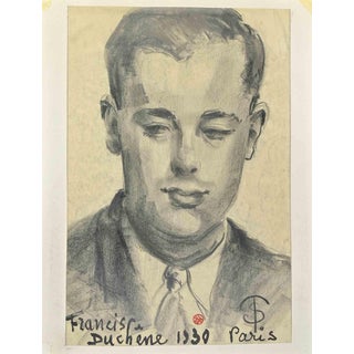 Francis Duchene, The Portrait, Drawing, 1930 For Sale