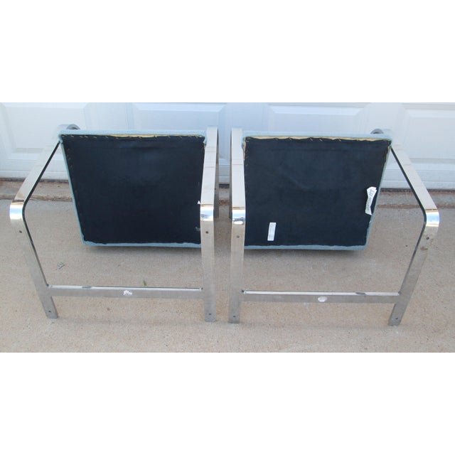 Late 20th Century 2 Ludwig Mies Van Der Rohe Flat Arm Brno Chairs Gordon International For Sale - Image 13 of 15