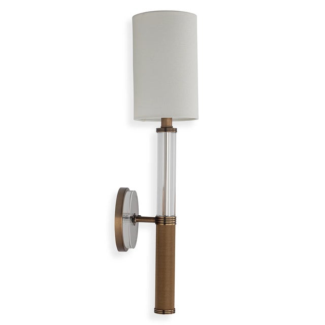 Port 68 Reynolds Crystal/Brass Sconce For Sale - Image 4 of 7