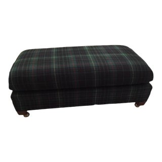 Baker Furniture Green Ottoman For Sale