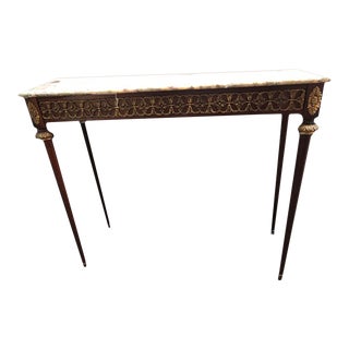 19th Century Antique Louis XVI Style Marble Top Console For Sale