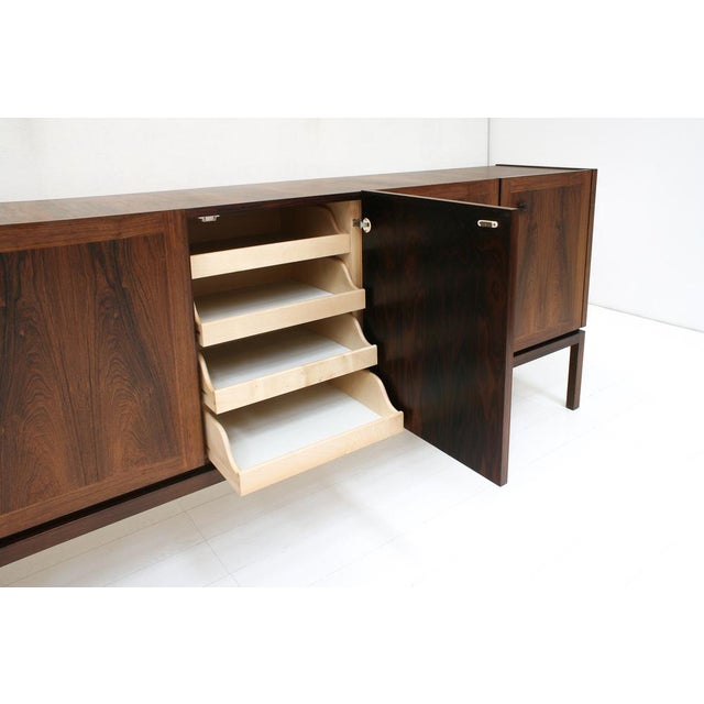 1970s Symmetric Sideboard in Dark Walnut attributed to Royal Board, Sweden, 1961 For Sale - Image 5 of 18