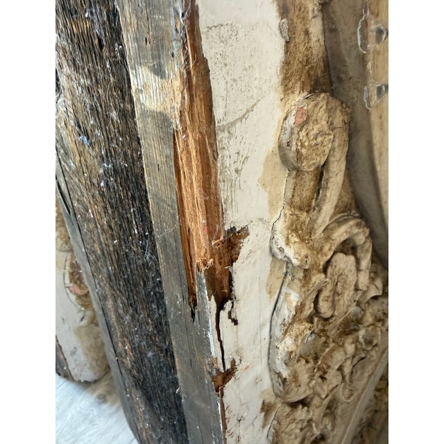 Late 18th Century Antique Georgian Wood Corbels Pair 33" Tall For Sale - Image 5 of 9