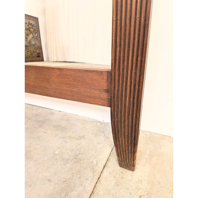 Art Deco Floor Mirror with Carved Wooden Frame, 1920s For Sale - Image 6 of 9