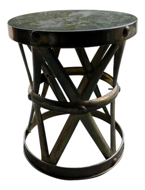 Mid Century Brass Drum Table