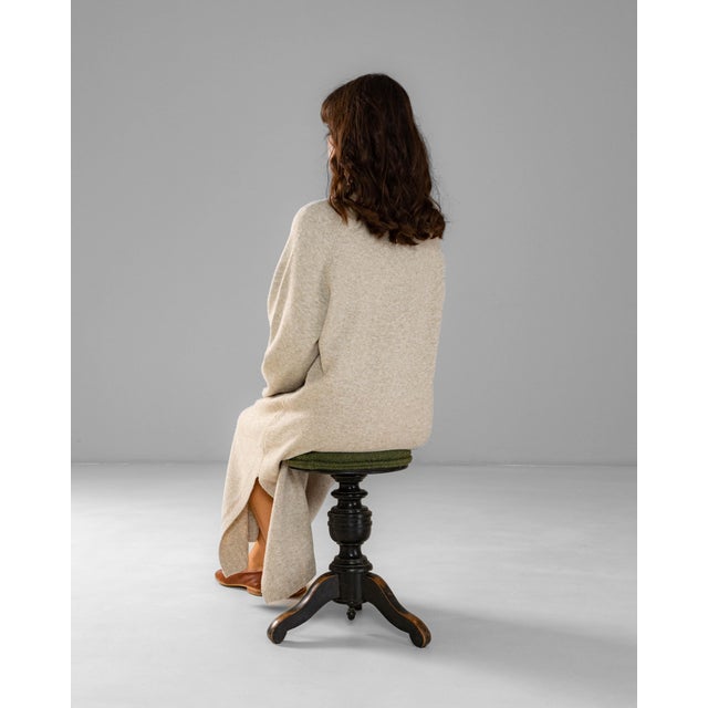 1900s French Wooden Adjustable Piano Stool With Upholstered Seat For Sale - Image 4 of 18